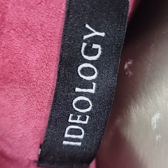 Ideology Pink Rose Leather Blazer Jacket One Button Closure Large - Picture 9 of 12